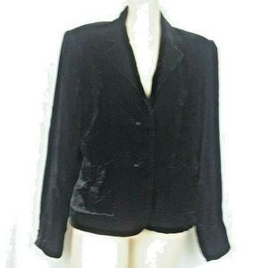 Victorian Goth Boho Style Black Velvet Jacket sz L